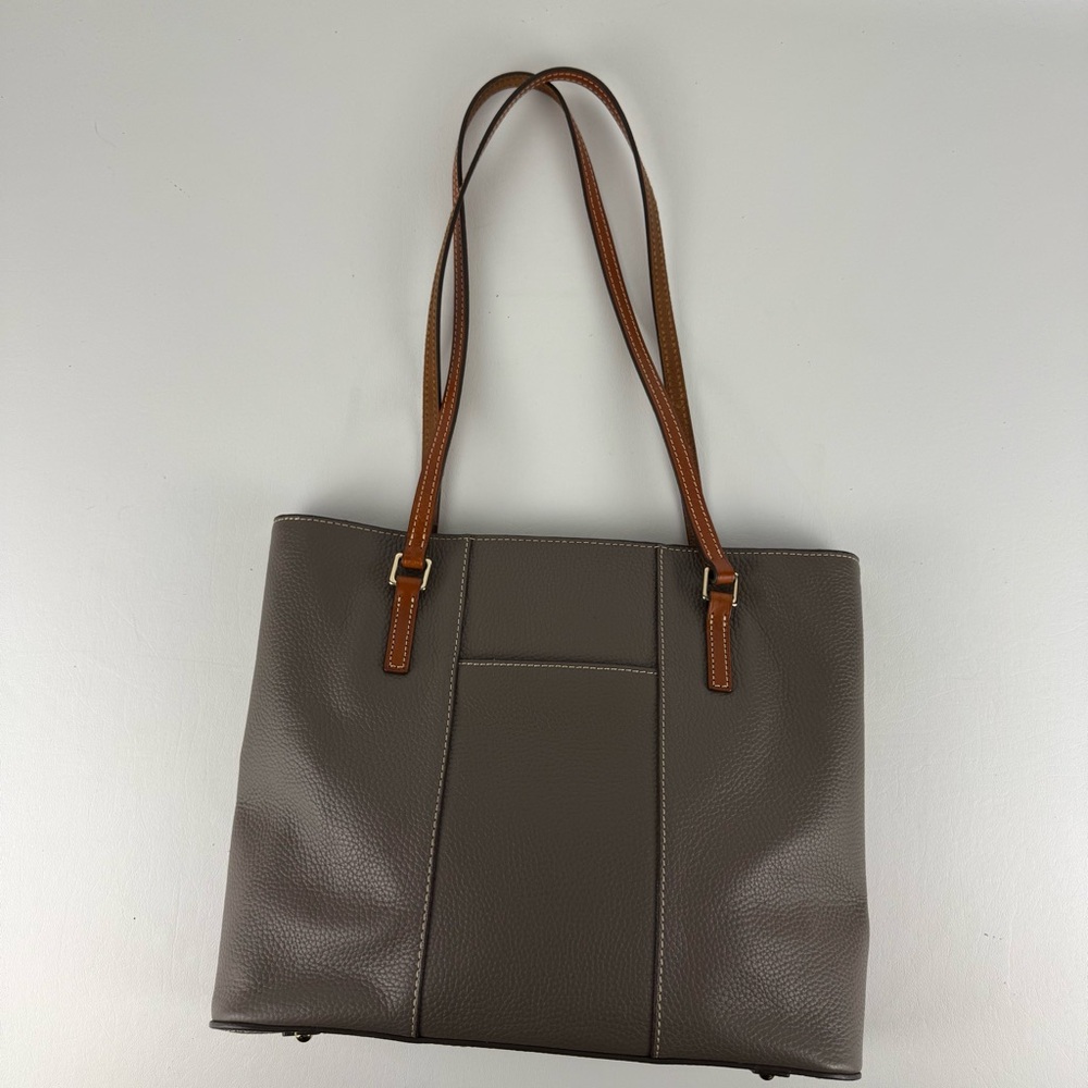 Dooney & Bourke Two-Tone Pebbled Leather Large Tote Bag - Picture 6 of 12
